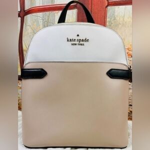 Kate Spade Two-Tone Cream and Black Backpack Nwt